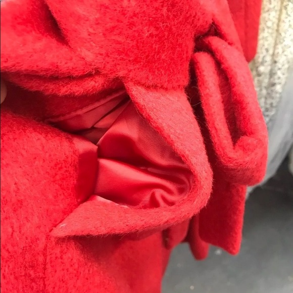 T tahari wool poppy red coat outer wear NWT - Picture 6 of 8